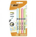 7793-BLISTER 4 MARCADORES FLUORESCENTE COLORES PASTEL BIC 964859