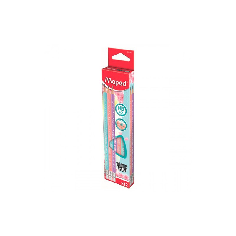 7804-CAJA 12 LAPICES DE GRAFITO CON GOMA HB COLORES SURTIDOS MAPED 851730 7804-CAJA 12 LAPICES DE GRAFITO CON GOMA HB COLORES SURTIDOS MAPED 851730