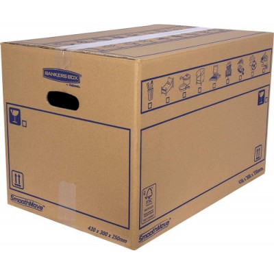 CAJA DE MUDANZA MONTAJE MANUAL M 430X300X250 CARToN SIMPLE BANKERS BOX 6208301