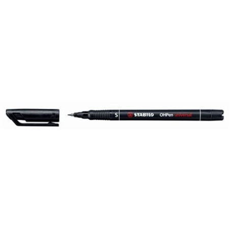 784-MARCADOR PERMANENTE PUNTA SUPERFINA OHPEN UNIVERSAL 0,4MM. NEGRO STABILO 841/46