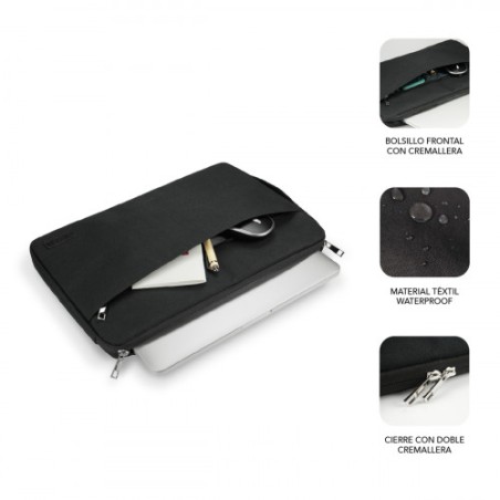 7861-SUBBLIM Funda Ordenador Urban Laptop Sleeve 15,6" Black