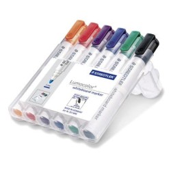 7865-ESTUCHE 6 PZAS LUMOCOLOR WHITEBOARD MARKER 351, SURT. STAEDTLER 351 WP6