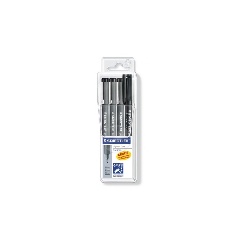 7878-ESTUCHE 3 CALIBRADOS PIGMENT LINER 308, + REGALO PORTAMINAS STAEDTLER 308 S1WP3 7878-ESTUCHE 3 CALIBRADOS PIGMENT LINER 308, + REGALO PORTAMINAS STAEDTLER 308 S1WP3