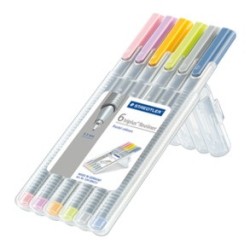7880-ESTUCHE 6 PZASTRIPLUS FINELINER 334, SURT. NEON STAEDTLER 334 SB6CS3