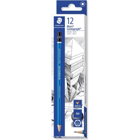 7897-LAPIZ GRAFITO MARS LUMOGRAPH 100, GRAD. 8H STAEDTLER 100-8H