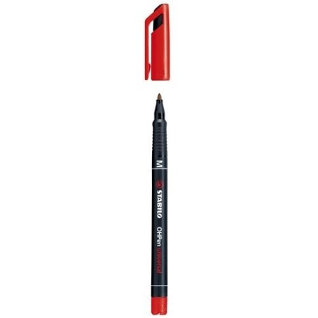 790-MARCADOR PERMANENTE PUNTA MEDIA OHPEN UNIVERSAL 1MM. ROJO STABILO 843/40