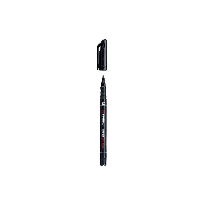 792-MARCADOR PERMANENTE PUNTA MEDIA OHPEN UNIVERSAL 1MM. NEGRO STABILO 843/46