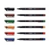795-ESTUCHE 6 MARCADORES PERMANENTE P.SUPERFINA SURTIDO OHPEN UNIVERSAL 0,4MM. STABILO 841/6