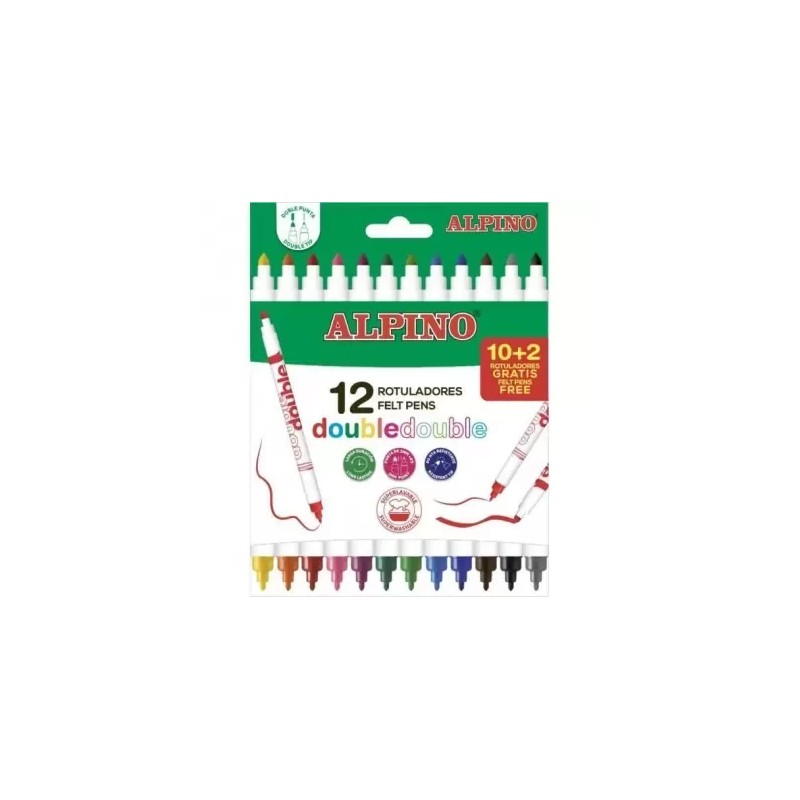 7955-CAJA 10+2 ROTULADORES DE COLORES DOBLE PUNTA ALPINO AR002013N 7955-CAJA 10+2 ROTULADORES DE COLORES DOBLE PUNTA ALPINO AR002013N