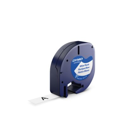 8028-CINTAS LETRATAG PLASTICO 12MM X 4 M NEGRO/BLANCO DYMO S0721660