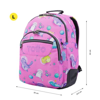 MOCHILA ESCOLAR GATOS ASTRONAUTAS TOTTO MA04ECO029 2310N 9I9