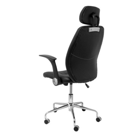 8043-SILLA HUELVES SIMILPIEL NEGRO CON CABECERO PIQUERAS Y CRESPO 239DBSPNEC