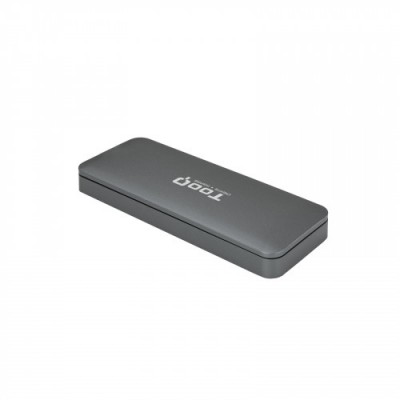 TooQ TQE 2281G caja para disco duro externo M2 Caja externa para unidad de estado solido SSD Gris