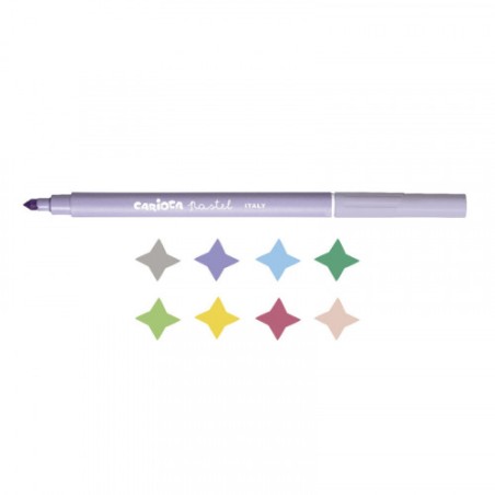 8125-CAJA PVC 8 ROTULADORES PASTEL CARIOCA 43032