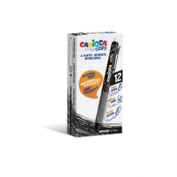 8127-CAJA 12 BOLIGRAFOS OOPS CLIP NEGRO CARIOCA 43043/01