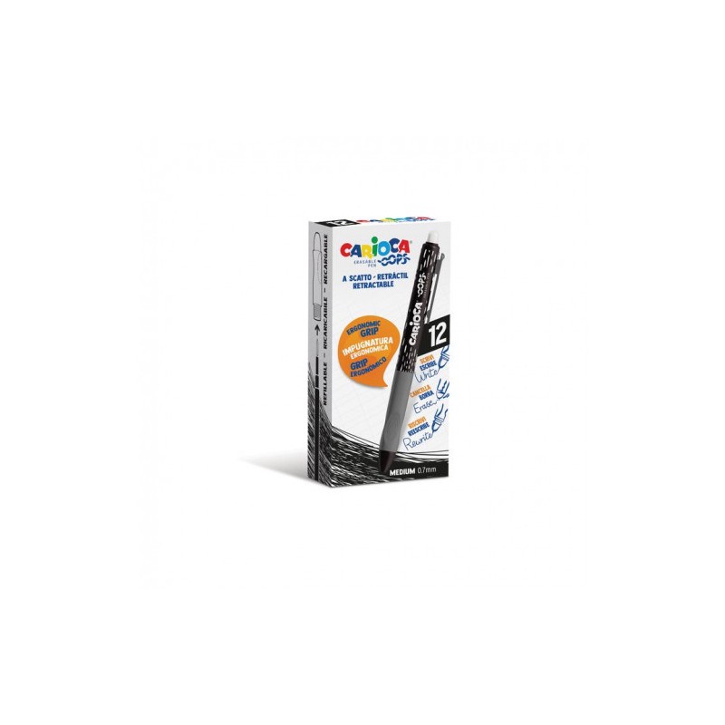 8127-CAJA 12 BOLIGRAFOS OOPS CLIP NEGRO CARIOCA 43043/01 8127-CAJA 12 BOLIGRAFOS OOPS CLIP NEGRO CARIOCA 43043/01