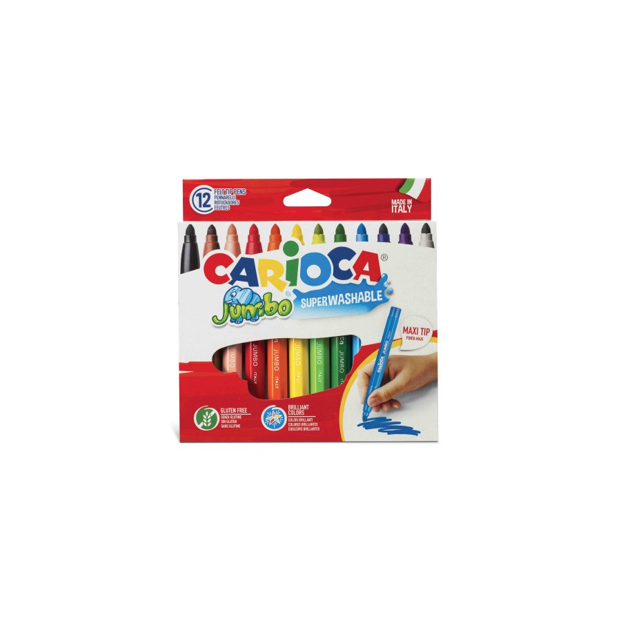 8128-CAJA 12 ROTULADORES JUMBO COLORES SURTIDOS CARIOCA 40569 8128-CAJA 12 ROTULADORES JUMBO COLORES SURTIDOS CARIOCA 40569