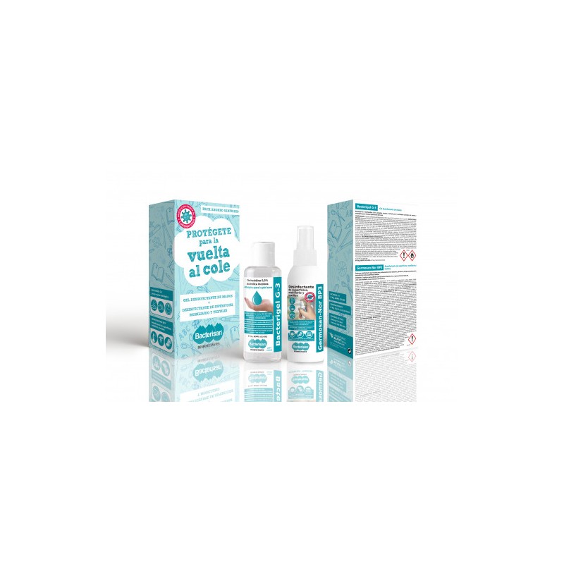 8130-PACK BACTERISAN GEL DESINFECTANTE 60ML + LIMPIADOR DE SUPERFICIES 60 ML BACTERISAN PACK 8130-PACK BACTERISAN GEL DESINFECTANTE 60ML + LIMPIADOR DE SUPERFICIES 60 ML BACTERISAN PACK