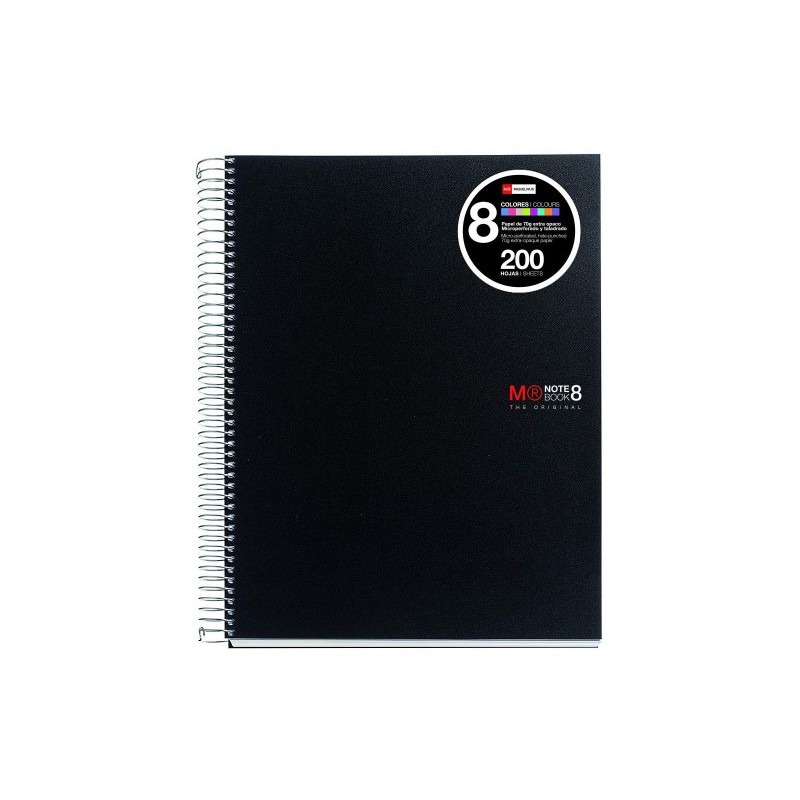 8176-CUADERNO ESPIRAL NB-8 A4 200 HOJAS 5X5MM POLIPROPILENO NEGRO MIQUELRIUS 42006 8176-CUADERNO ESPIRAL NB-8 A4 200 HOJAS 5X5MM POLIPROPILENO NEGRO MIQUELRIUS 42006