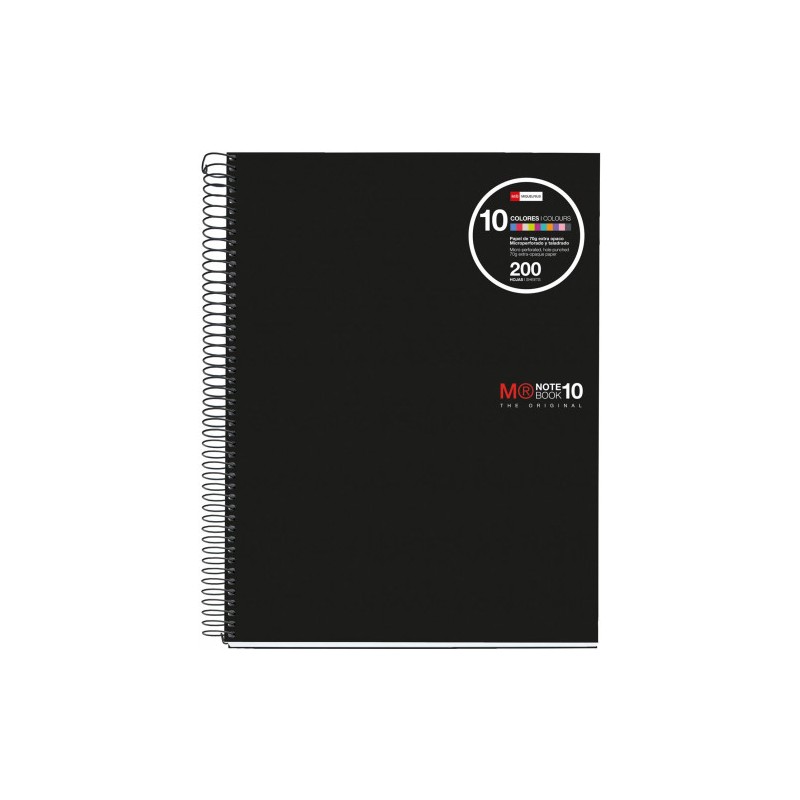 8180-CUADERNO ESPIRAL NB-10 A4 200 HOJAS 5X5MM POLIPROPILENO NEGRO MIQUELRIUS 47009 8180-CUADERNO ESPIRAL NB-10 A4 200 HOJAS 5X5MM POLIPROPILENO NEGRO MIQUELRIUS 47009