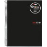 8180-CUADERNO ESPIRAL NB-10 A4 200 HOJAS 5X5MM POLIPROPILENO NEGRO MIQUELRIUS 47009