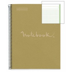 8187-CUADERNO 100% RECICLADO NB-1 A4 80HOJAS ECOVERDE EMOTIONS MR MIQUELRIUS 6091