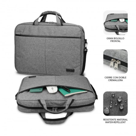 8318-SUBBLIM Maletin Ordenador Elite Laptop Bag 13,3-14" Grey