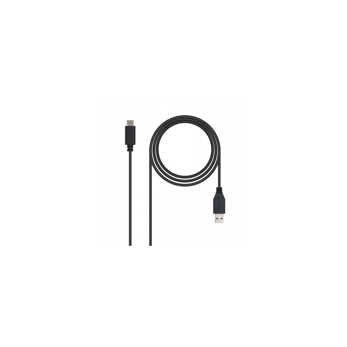 NANOCABLE CABLE USB 30 TIPO USB C M A M NEGRO 1M