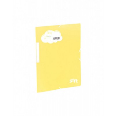 CARPETA SOLAPAS SOFT POLIPROPILENO C ETIQUETA Y GOMA AMARILLO CARCHIVO 20160120