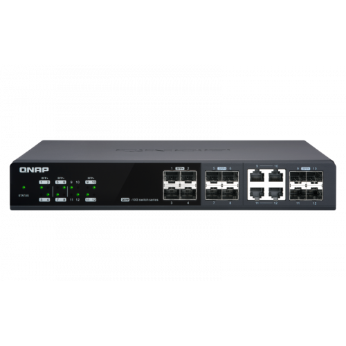 8510-QNAP QSW-M1204-4C switch Gestionado 10G Ethernet (100/1000/10000) Negro
