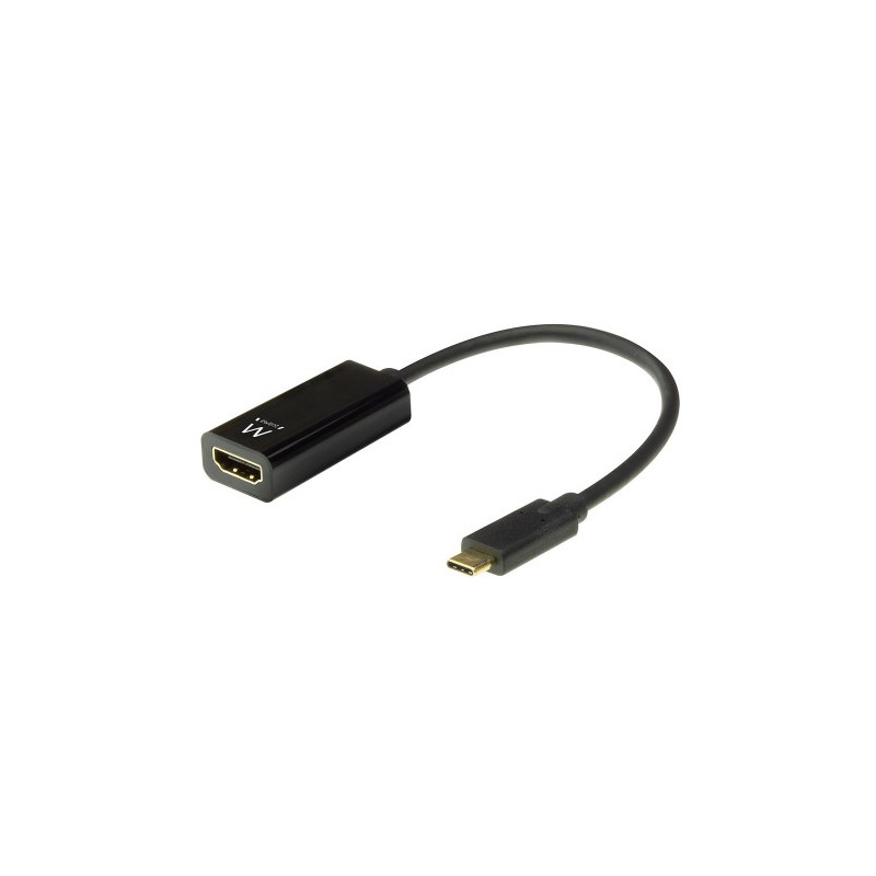 8518-Ewent EW9823 adaptador de cable de video 0,15 m USB Tipo C HDMI tipo A (Estandar) Negro 8518-Ewent EW9823 adaptador de cable de video 0,15 m USB Tipo C HDMI tipo A (Estandar) Negro