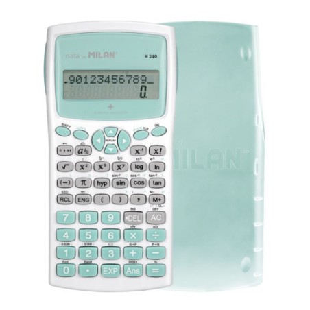 8565-Milan Blister calculadora cientifica M240 turquesa, Edicion +
