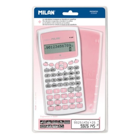 8568-Milan Blister calculadora cientifica M240 rosa, Edicion +