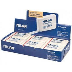 8569-CAJA 12 GOMAS PROFESSIONAL SOFT 412, ENVUELTAS INDIVIDUALMENTE NUEVO MILAN CMM412CF