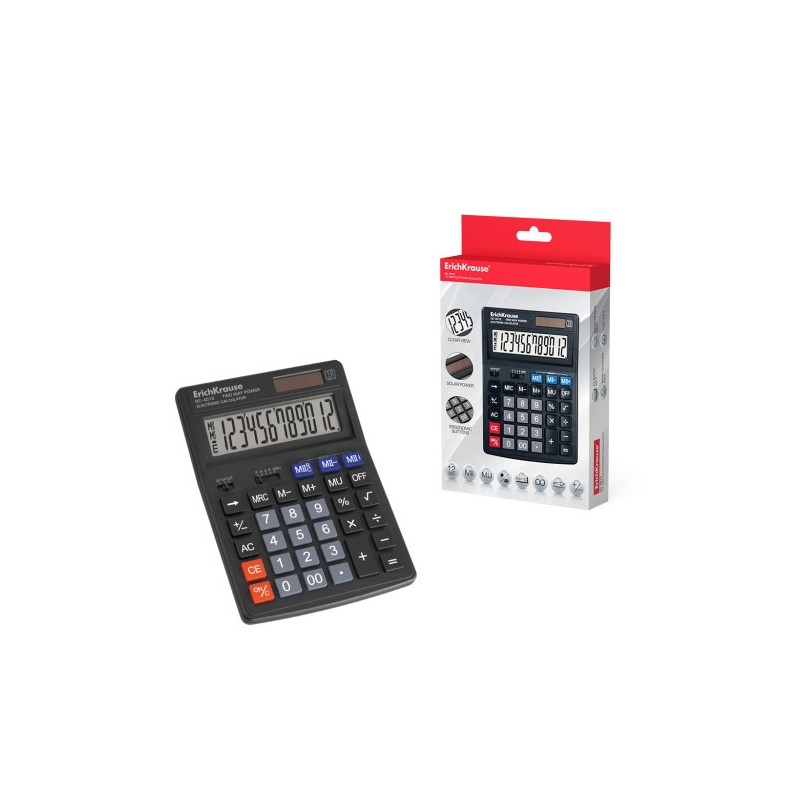 8605-ErichKrause DC-4512 calculadora Escritorio Calculadora basica Negro 8605-ErichKrause DC-4512 calculadora Escritorio Calculadora basica Negro