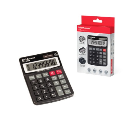 8621-ErichKrause DC-308N calculadora Escritorio Calculadora basica Negro