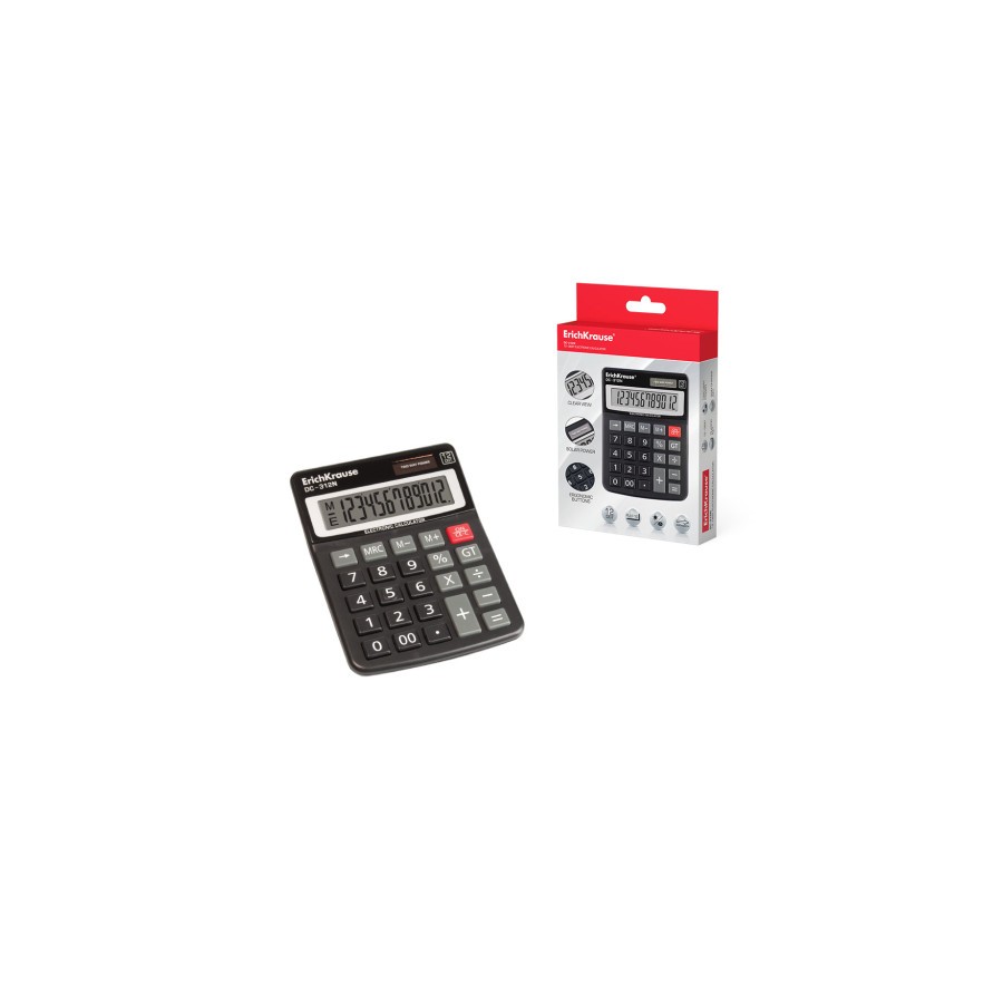 8623-ErichKrause DC-312N calculadora Escritorio Calculadora basica Negro 8623-ErichKrause DC-312N calculadora Escritorio Calculadora basica Negro