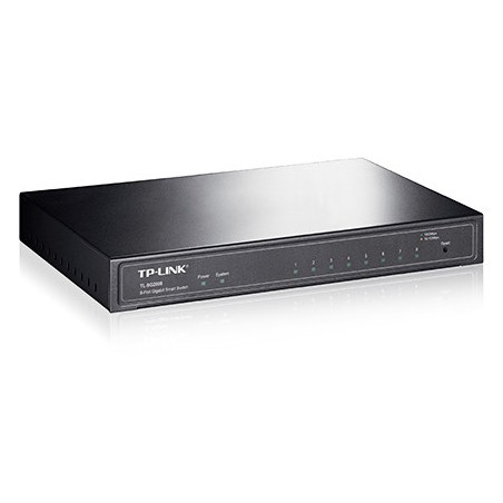 8780-TP-LINK TL-SG2008 Gestionado Gigabit Ethernet (10/100/1000) Negro