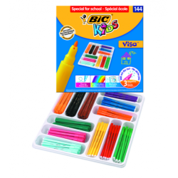 8809-ESTUCHE 144 ROTULADORES DE 12 COLORES DIFERENTES BIC 887837