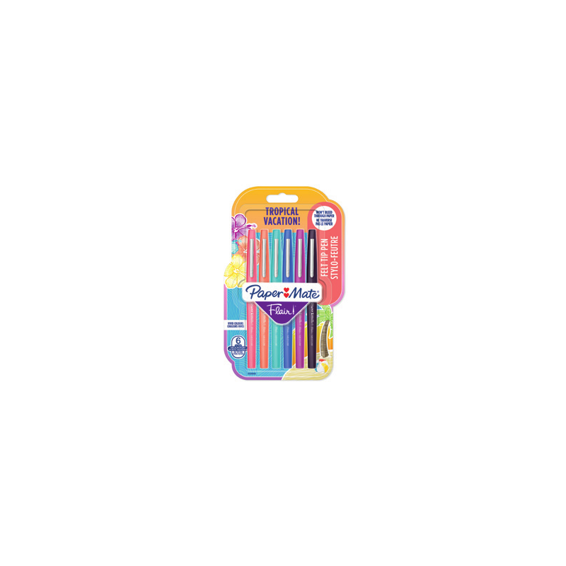 8875-FLAIR M. TROPICAL VACATION BL6 PAPER MATE 2028906 8875-FLAIR M. TROPICAL VACATION BL6 PAPER MATE 2028906