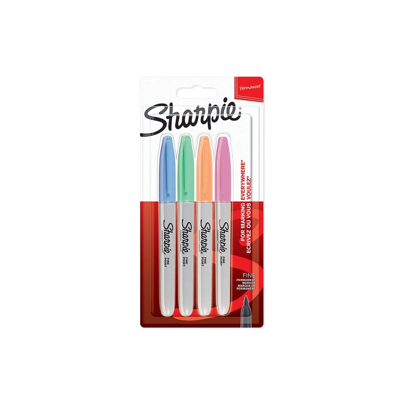 8879-Sharpie 2065402 marcador permanente Fibre tip Azul, Verde, Naranja, Rosa 4 pieza(s) 8879-Sharpie 2065402 marcador permanente Fibre tip Azul, Verde, Naranja, Rosa 4 pieza(s)