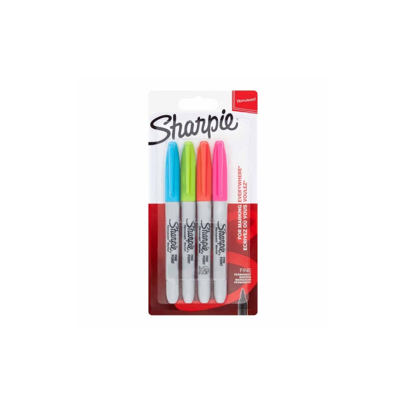 8880-Sharpie 2065403 marcador permanente Fibre tip Azul, Verde, Naranja, Rosa 4 pieza(s) 8880-Sharpie 2065403 marcador permanente Fibre tip Azul, Verde, Naranja, Rosa 4 pieza(s)