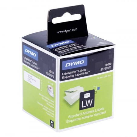 890-CAJA 2 ROLLOS ETIQUETA PERMANENTE 89X28MM. BLANCO DYMO S072370