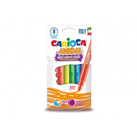 8950-ESTUCHE ROTULADORES NEON 8 PCS CARIOCA 42785