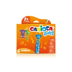 8952-ESTUCHE ROTULADOR BABY TEDDY MARKER 1+ 6 PCS CARIOCA 42815