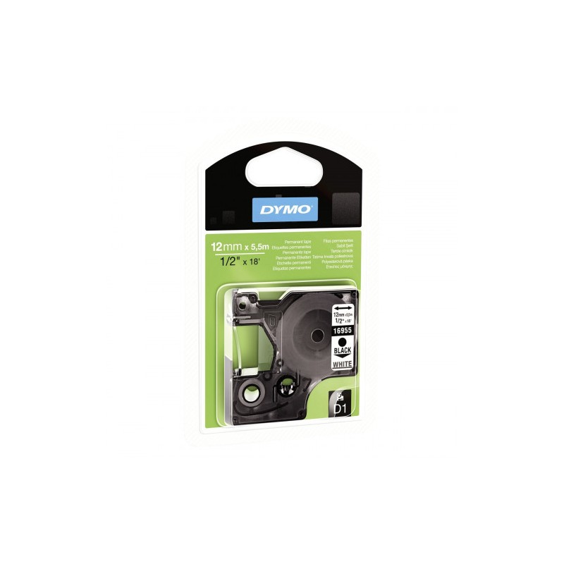 896-CINTA ROTULADORA D1 12MMX5.5M POLIESTER NEGRO/BLANCO DYMO S0718060 896-CINTA ROTULADORA D1 12MMX5.5M POLIESTER NEGRO/BLANCO DYMO S0718060