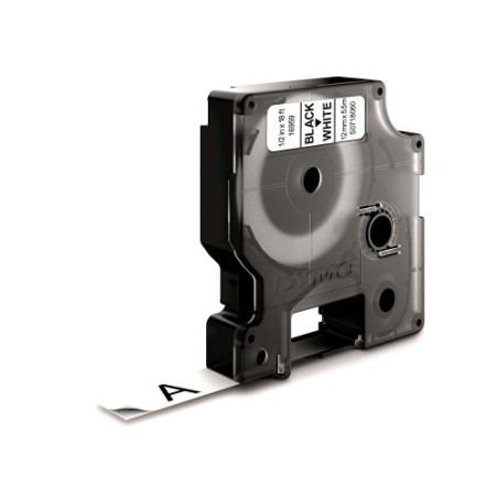 897-CINTA ROTULADORA D1 12MMX5.5M POLIESTER NEGRO/BLANCO DYMO S0718060
