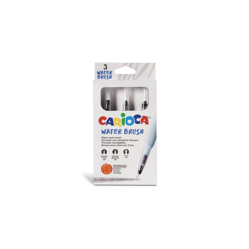 8972-Carioca Pinceles Recargables Water Brush - 3 Uds 8972-Carioca Pinceles Recargables Water Brush - 3 Uds