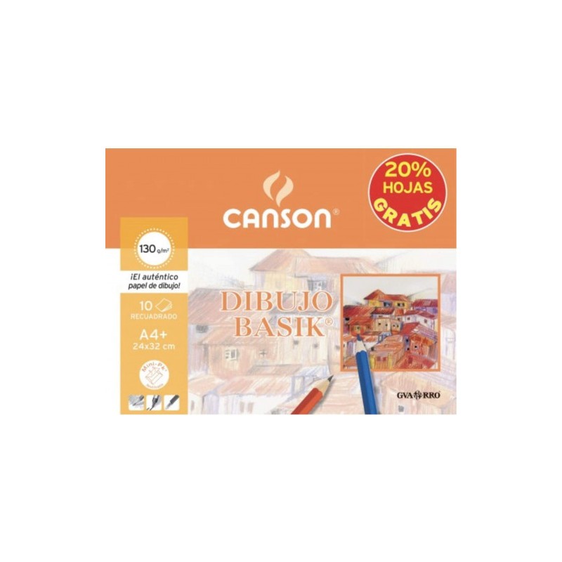 8979-MINIPACK PROMO 24X32 10H DIBUJO BASIK RECUADRO 130G 20% HOJAS GRATIS GUARRO CANSON C400110487