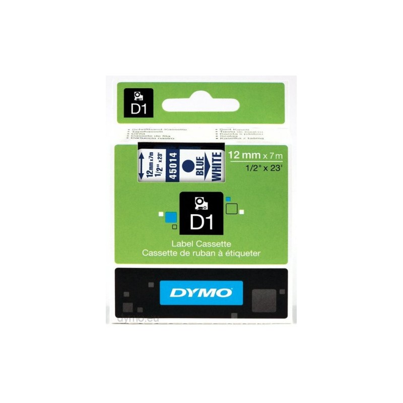 898-CINTA ROTULADORA D1 12MMX7M AZUL/BLANCO DYMO S0720540 898-CINTA ROTULADORA D1 12MMX7M AZUL/BLANCO DYMO S0720540